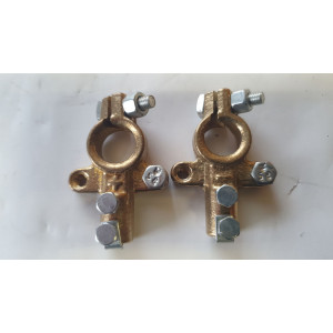 Клемма АКБ 2шт (+/-) латунные (евро трубка, под провод 16 кв.мм.) 200 гр. (АВТО-СОЮЗ 88)