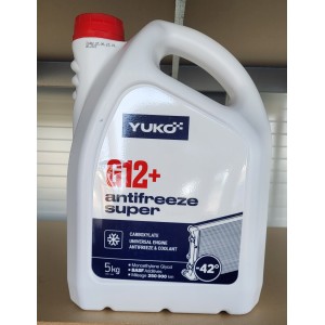 Рідина охолоджуюча ANTIFREEZE -40 Super G12+ (червоний) (5кг.) (YUKOIL)