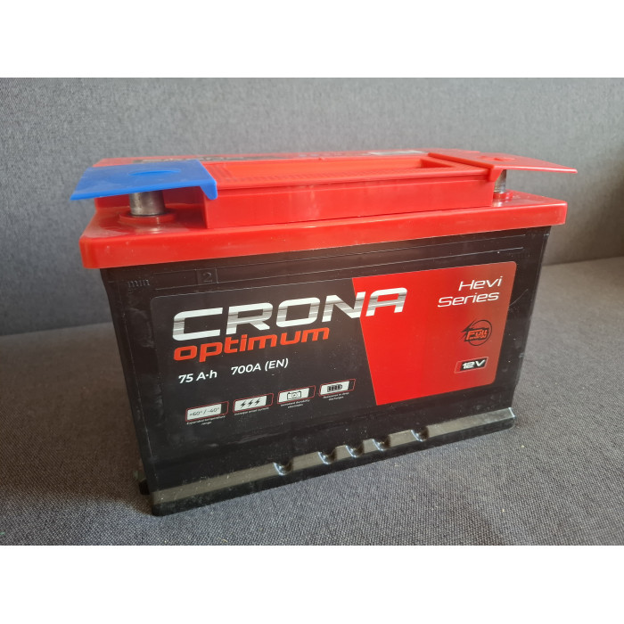 Аккумулятор стартерный 6СТ-75 АПЗ CRONA (575 73 04) (+/-)
