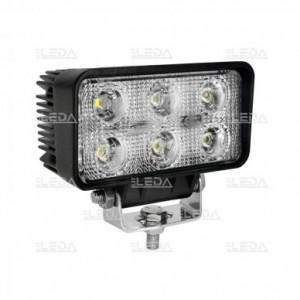 Фара рабочая, LED 18W (12/24В) прямоугольная (6x3W/узкий луч 30°)