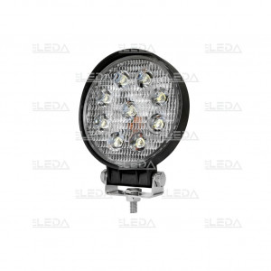 Фара рабочая, LED 24W (12/24В) круглая (8x3W/узкий луч 30°)