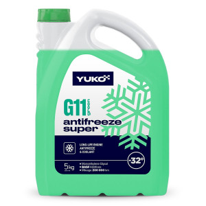 Рідина охолоджуюча ANTIFREEZE -32 Super G11 (зелений) (5кг.) (YUKOIL)