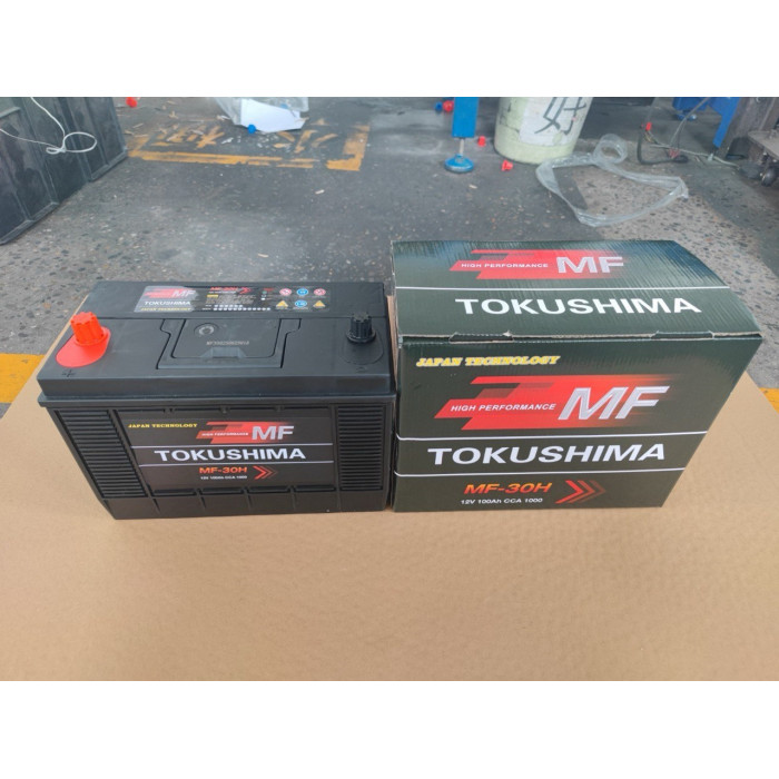 Акумулятор стартерний КЛЕМИ по ЦЕНТРУ (необслугов. 24,6кг) 6СТ-100 (EN 940/CCA 1000) (326х172х242) (TM TOKUSHIMA Japan)